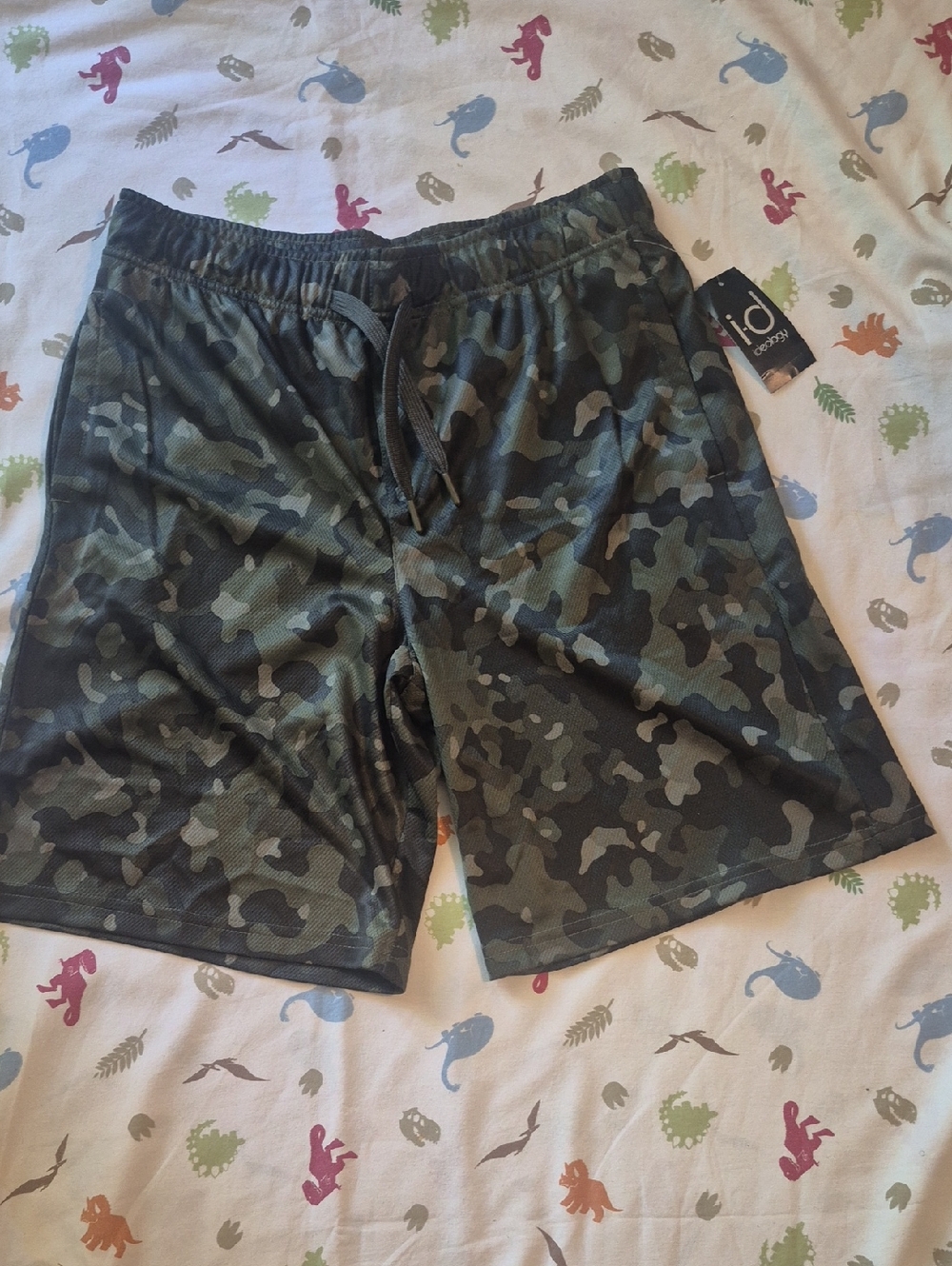 id Identity Camo Athletic Shorts - Olive Green Camo